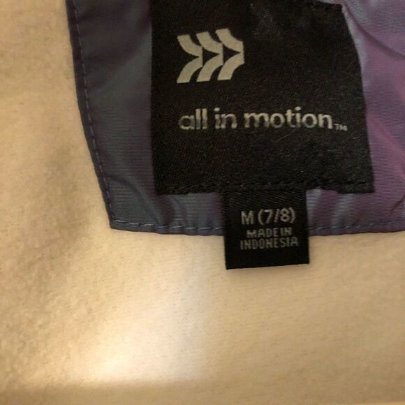 All in motion gray packable hood chunky puffer jacket winter coat nylon 7/8 - Picture 11 of 13